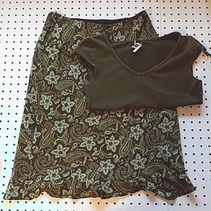 View Green Skirt and Green Shirt Bundle